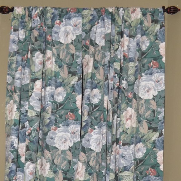 4 Panels 2 Valances Floral Croscill Home Used Preo